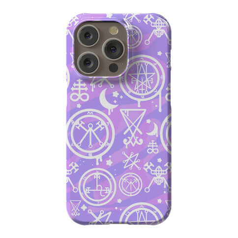 Pastel Goth Demon Sigil Pattern Phone Case